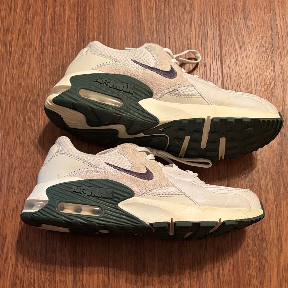 Nike Air Max Sneakers in White and Dark Green